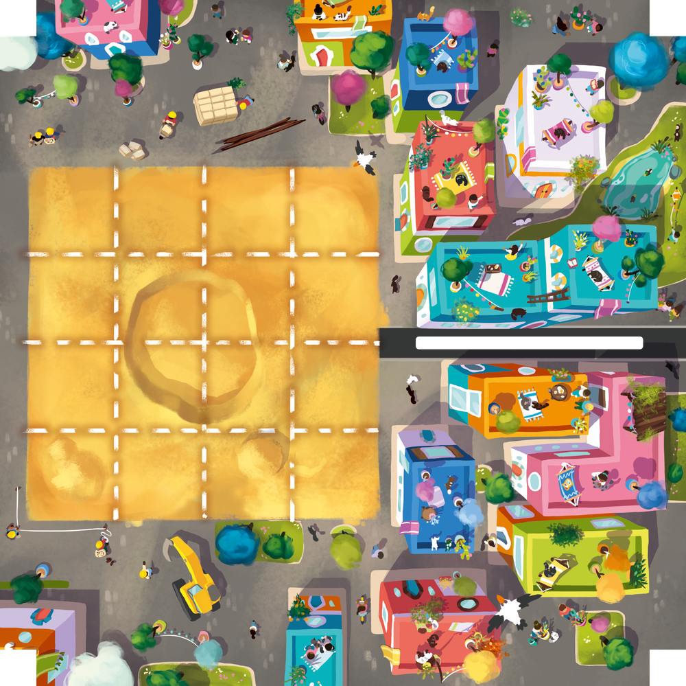 Plateau Jeu de Société de Construction Recto Verso