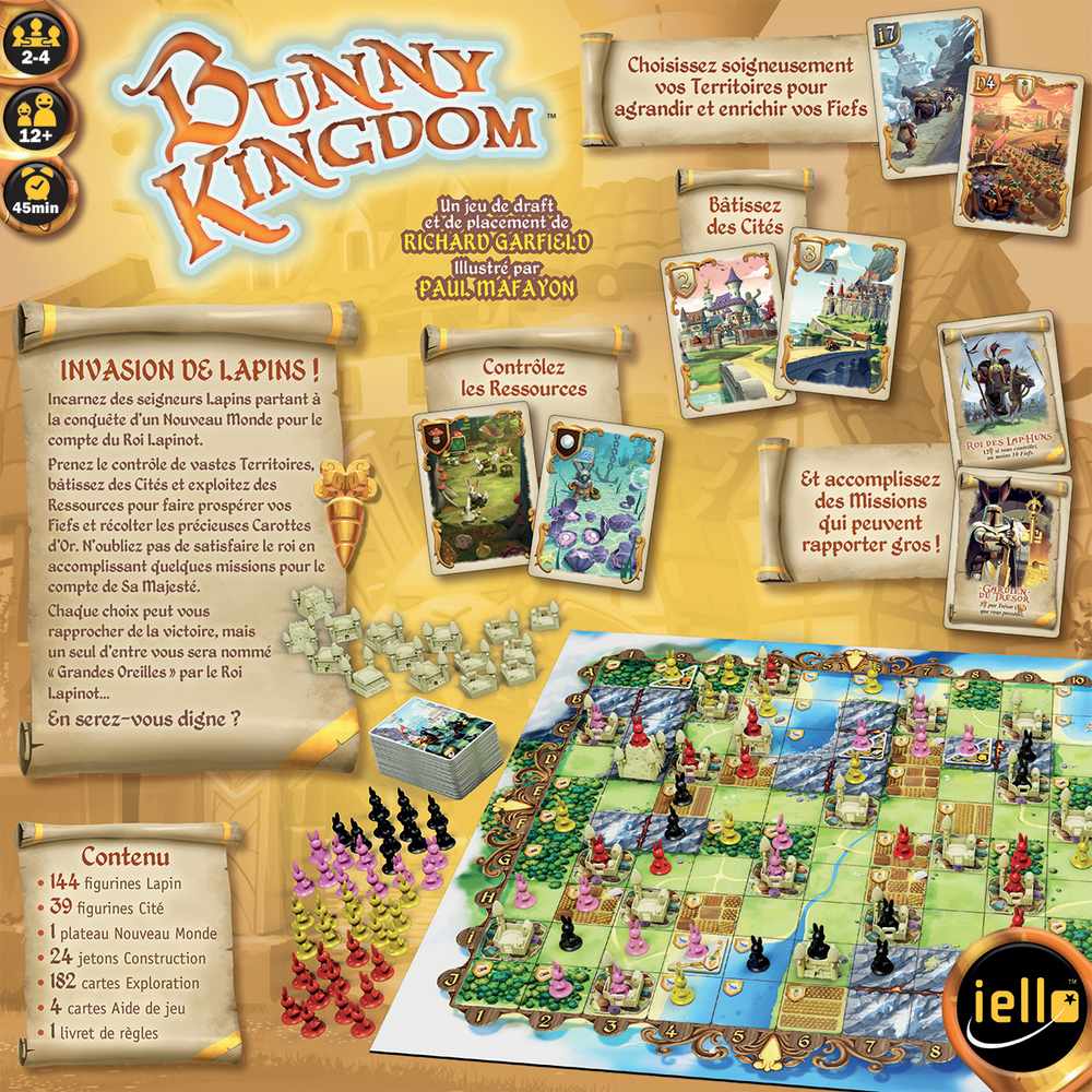 Dos de Boîte Jeu de Société de Placement Bunny Kingdom