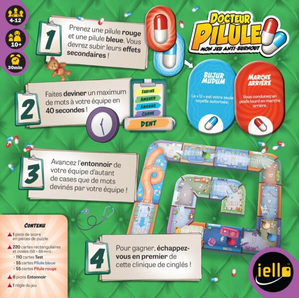 Dos de Boîte Jeu de Société d'Ambiance Docteur Pilule