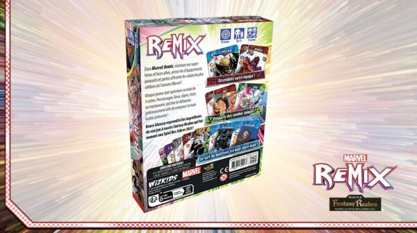 Dos de Boîte Jeu de Société de Collection Fantasy Realms : Marvel Remix