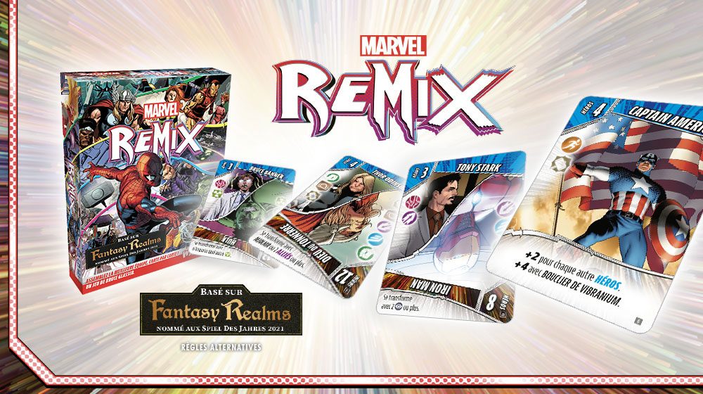 Cartes Jeu de Société de Collection Fantasy Realms : Marvel Remix