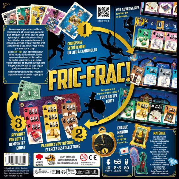 Dos de Boîte Jeu de Société de Collection Fric Frac