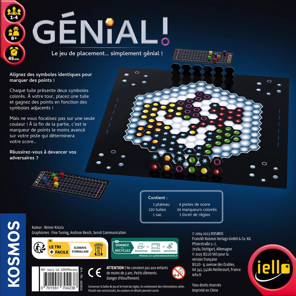 Dos de Boîte Jeu de Société d'Alignement Génial !