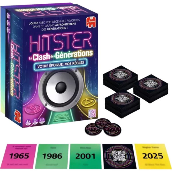 Matériel Jeu de Société d'Ambiance Hitster : Le Clash des Générations