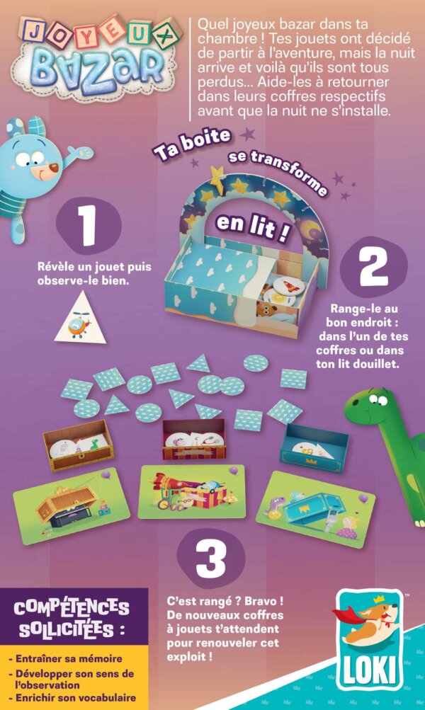 Dos de Boîte Jeu de Société Enfant Joyeux Bazar