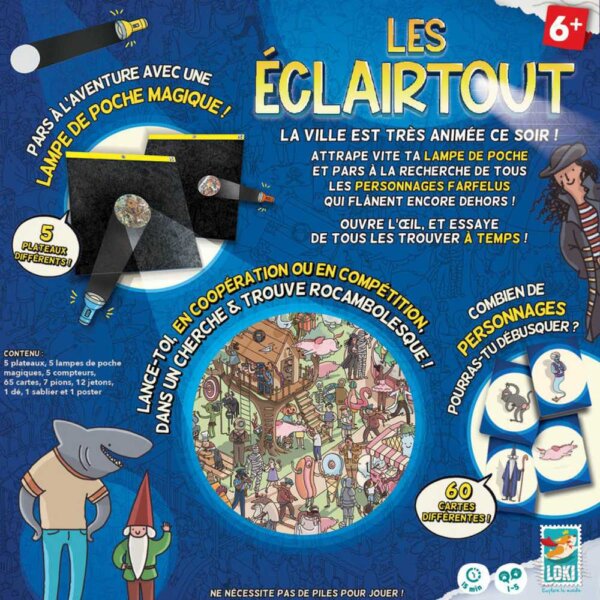 Dos de Boîte Jeu de Société d'Observation Les Eclairtout