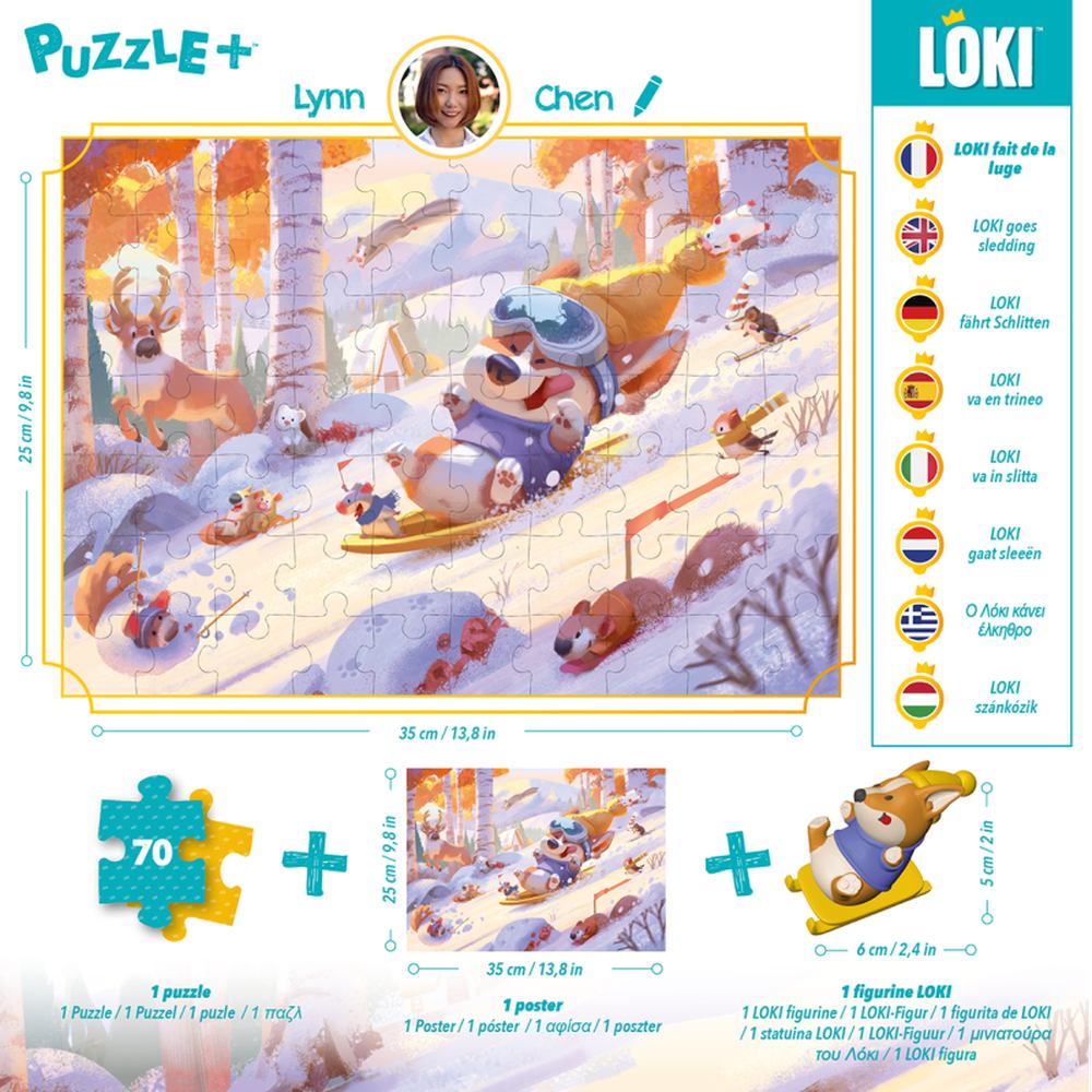 Dos de Boîte Puzzle LOKI fait de la luge