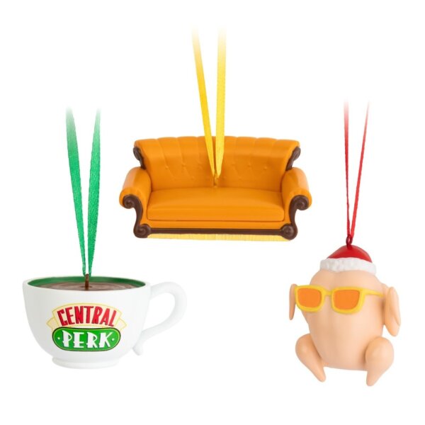 Suspension Pack 3 Décos Noël Friends ( Dinde, Canapé et Tasse )