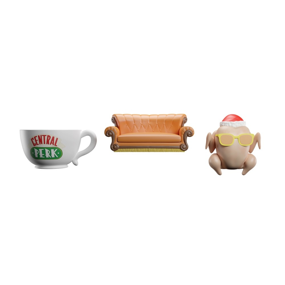 Pack 3 Décos Noël Friends ( Dinde, Canapé et Tasse )