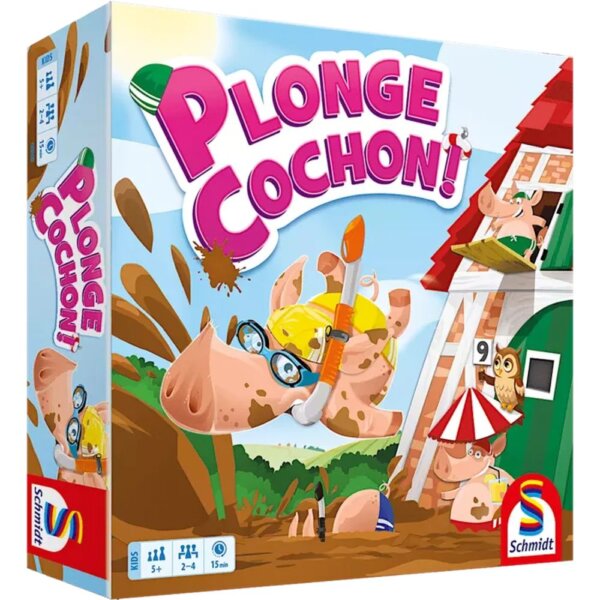 Boîte Jeu de Société Enfant Plonge Cochon !