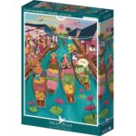 Boîte Puzzle Marché Flottant en Thaïlande 1000 pcs