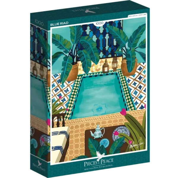 Boîte Puzzle Riad Bleu 1000 pcs