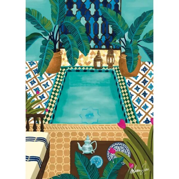 Puzzle Assemblé Riad Bleu 1000 pcs