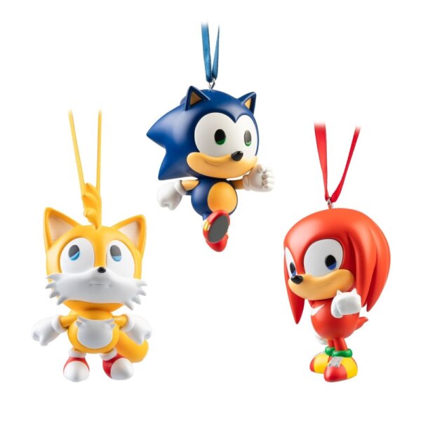 Set 3 Décorations Noël Sonic