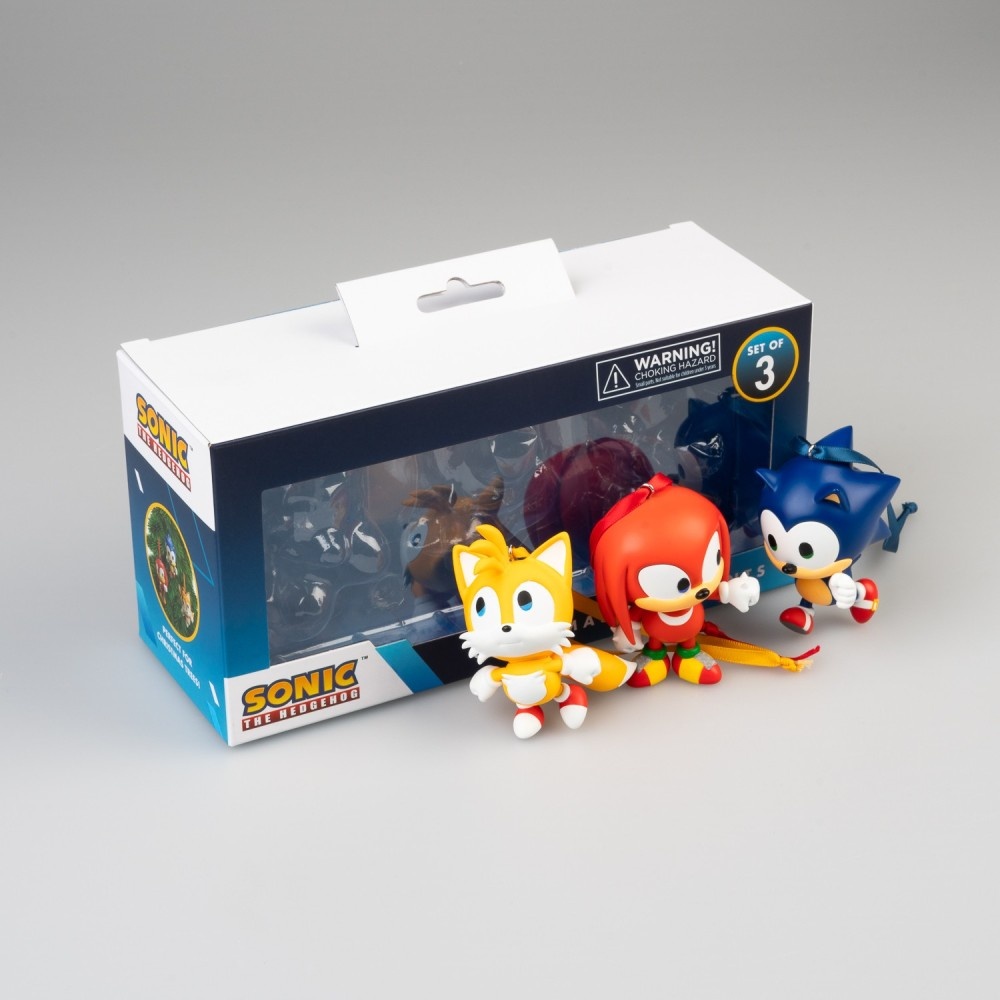 Boîte Set 3 Décorations Noël Sonic