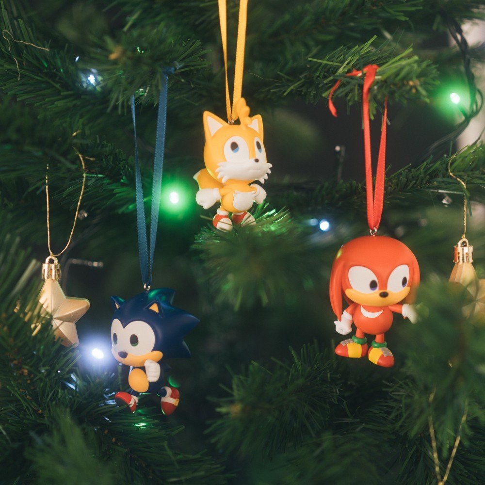 Sapin Set 3 Décorations Noël Sonic