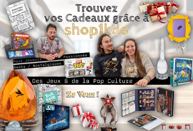 Trouvez des idées cadeaux jeux de société et Pop culture sur Shop1kdo